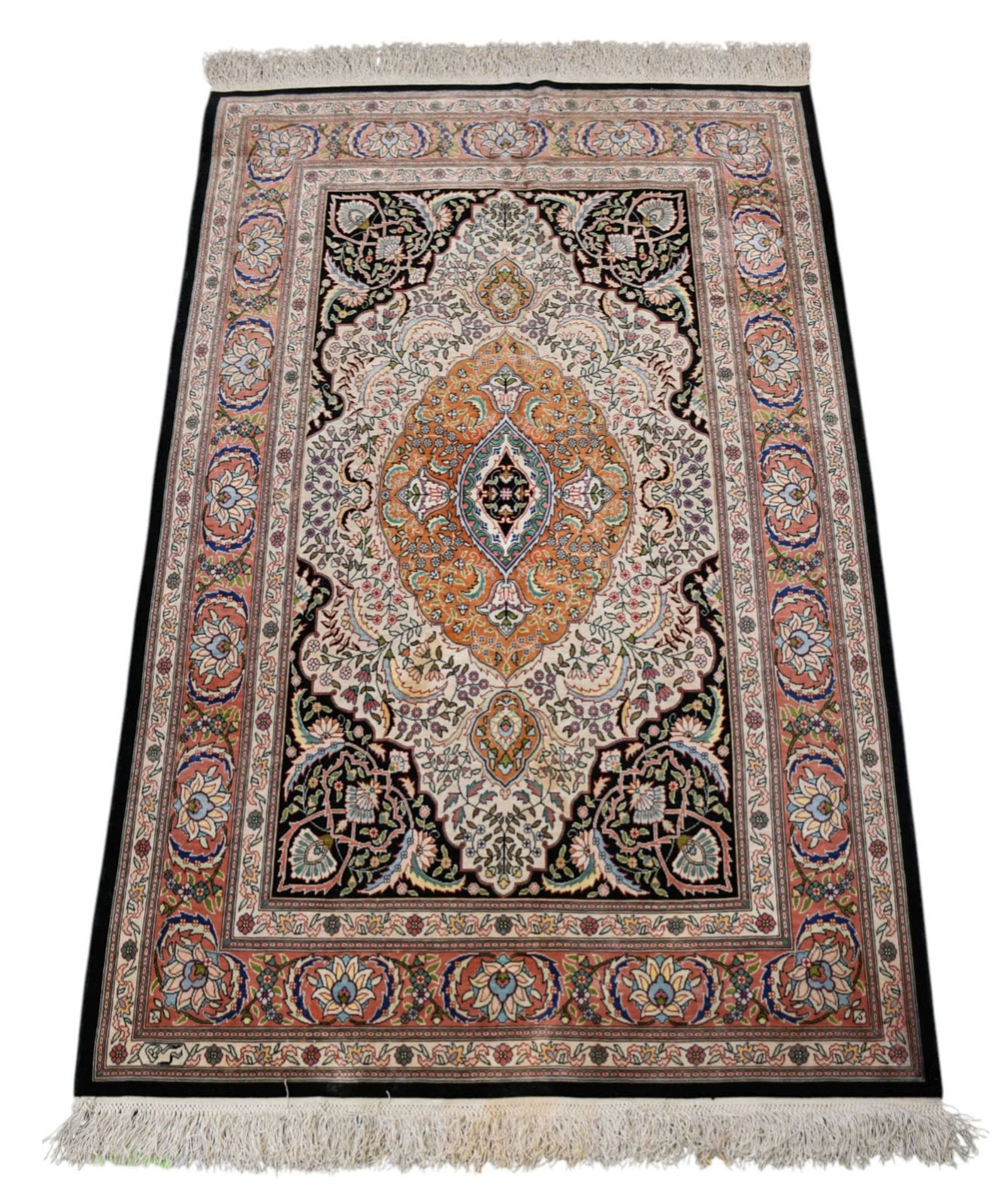 Silk Turkish Hereke rug / carpet 4'10" x 3 feet (1 of 5)