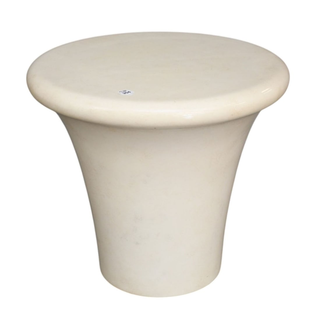 Vintage Faux Goatskin Mushroom Side Table, 22"h x (1 of 6)