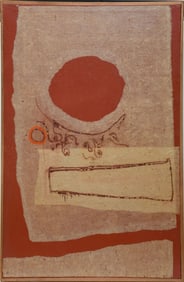 Mary Robertson. Oil and canvas, Persian Morning II-1964. painting 25 x 36 1/2 inches. overall frame