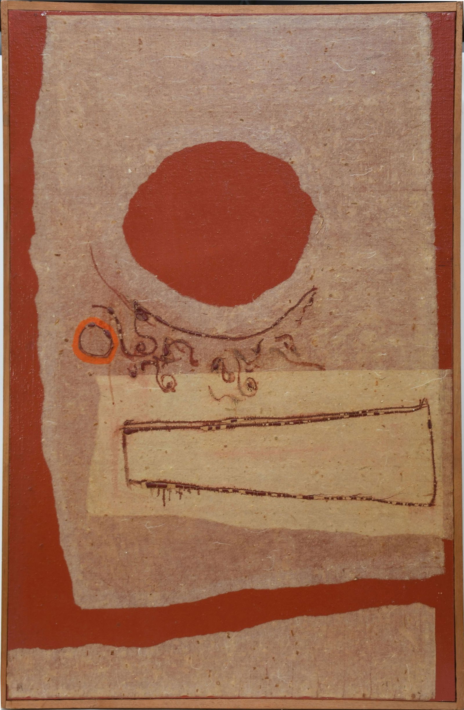 Mary Robertson. Oil and canvas, Persian Morning II-1964. painting 25 x 36 1/2 inches. overall frame (1 of 9)
