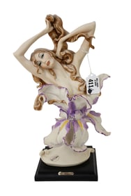 Giuseppe Armani Figure of Female in Orchid, 14"h x 8"w