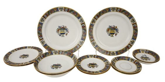 12 Pcs. Assorted Haviland Limoges, Largest Plate 9 3/4"dia