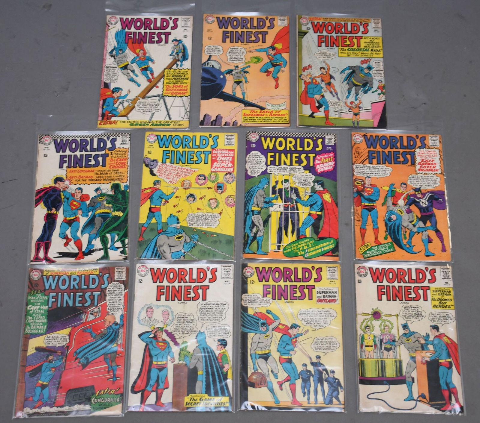 12 Cent Comics Lot, World's Finest -Feb #147 and 155, March #148 and 156, May #149, June #150, Aug (1 of 13)