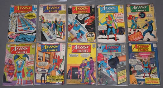 12 Cent Action Comics Superman. Sept #328 and 341, Oct #329and 342, Nov #318, 330 and 343, Dec #319,
