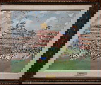 Raoul Dufy- Ascot 1935 framed Print, 24 x 30 1/2 inches