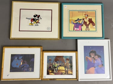 5 Disney Piece: Walt Disney Animation cell Painting Darkwing Duck-1990's.