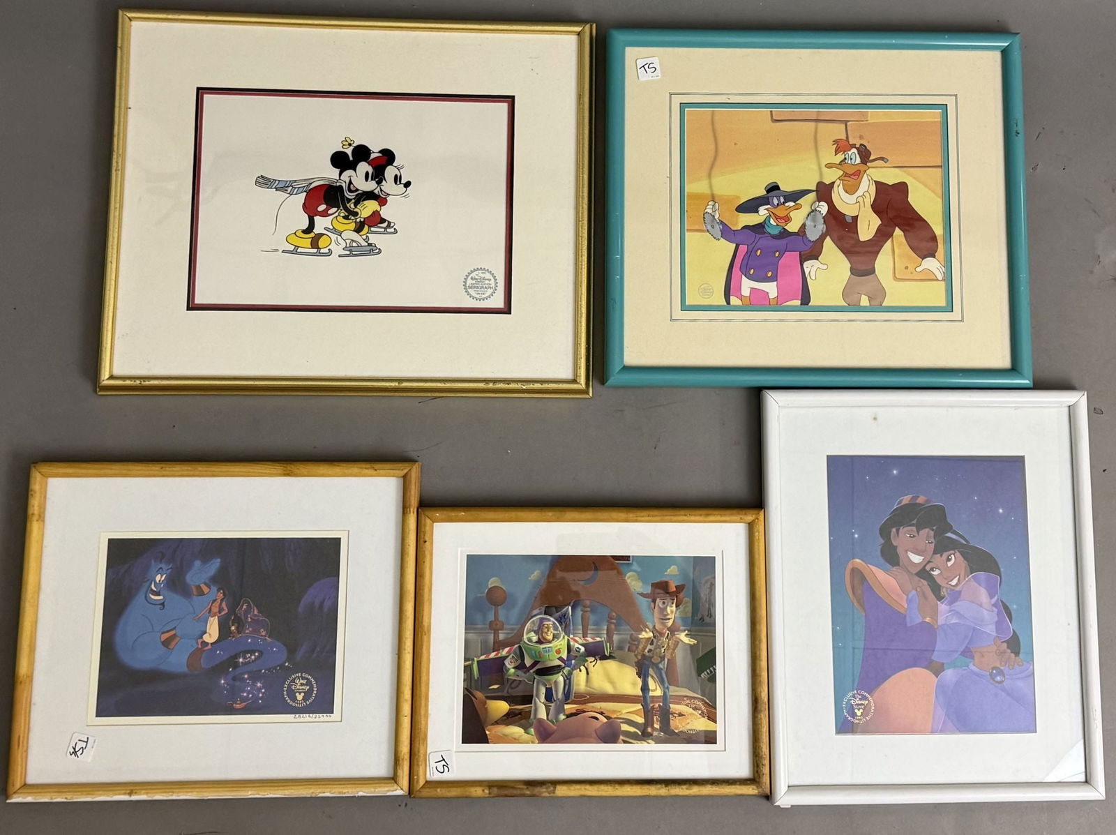 5 Disney Piece:  Walt Disney Animation cell Painting Darkwing Duck-1990's. (1 of 5)