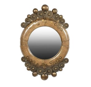 R & Y Augousti Paris Modern Bronze and Shagreen round