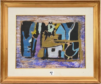 VINCENTE MARTIN (Uruguayan, 1911-1998) Oil on Masonite, Modern Painting, 13 x 17 inches., sign lower