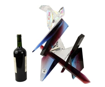 Grant Miller Abstract Art Glass Sculpture - American, 20th century. Abstract art glass sculpture