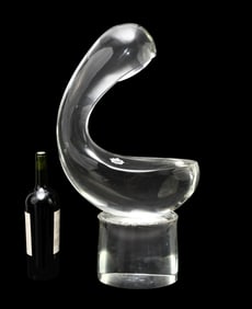 Loredano Rosin (Italian, 1936-1992) 'Maria' Murano Art Glass Sculpture - A clear Murano art glass