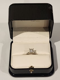 Ladies Platinum Diamond Engagement Ring. 2.02 carat Square modified brilliant VS2 F with GIA size 5