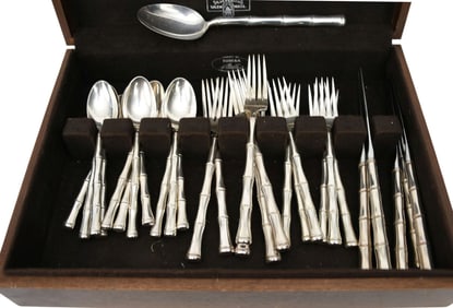 Towle Sterling Flatware Set, Mandarin Pattern, 6 Dinner Knives (9"L), 6 Dinner Forks  (8 3/4"L), 6