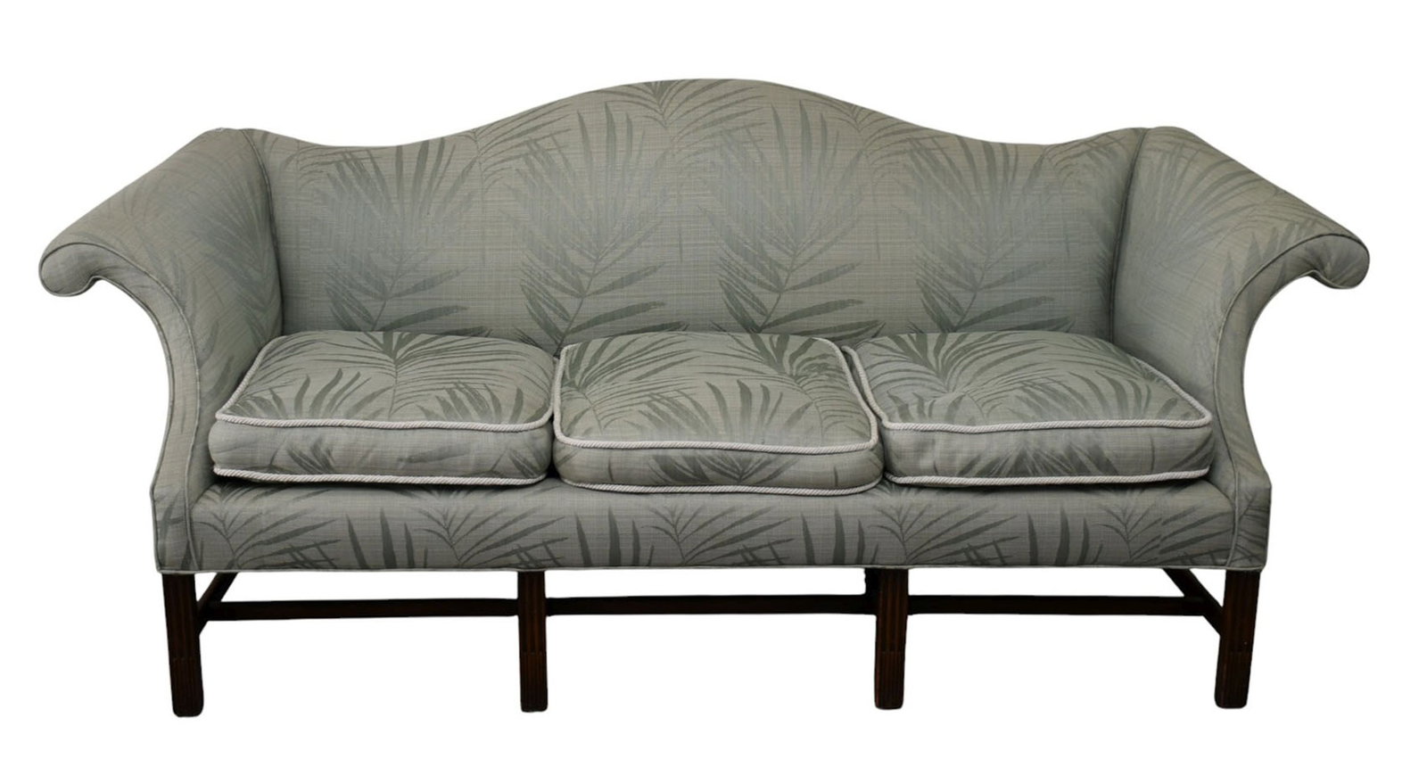 Finely Upholstered Camel Back Sofa, Chippendale Frame, (1 of 4)
