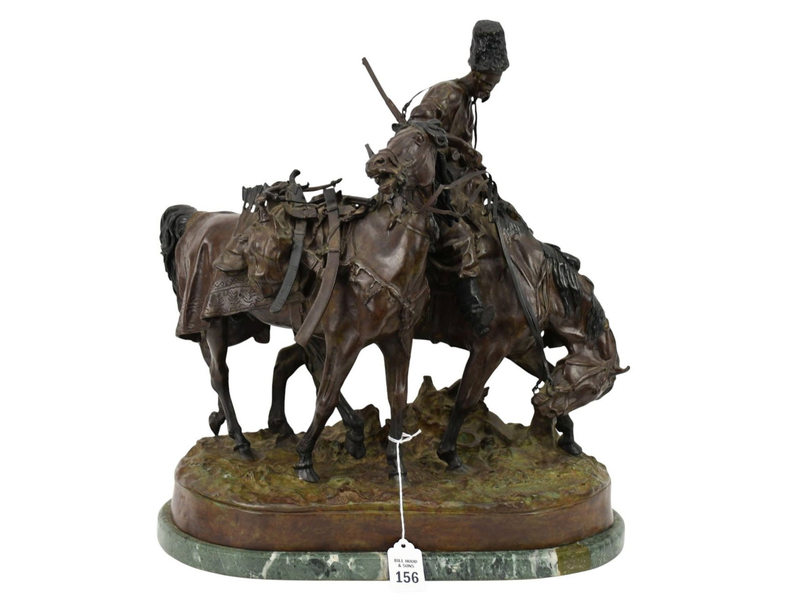 Russian Bronze After Lanceray "Zaporozhian Cossack After Battle" - Patinated bronze after Evgeny (1 of 20)