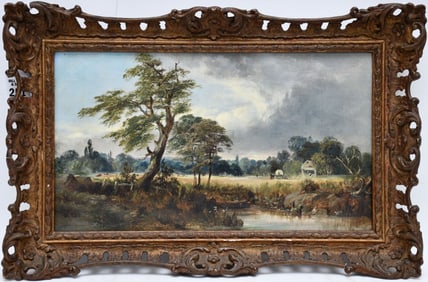 19 century English school Attributed to: Henry Jutsum (British 1816-1869). oil on canvas,