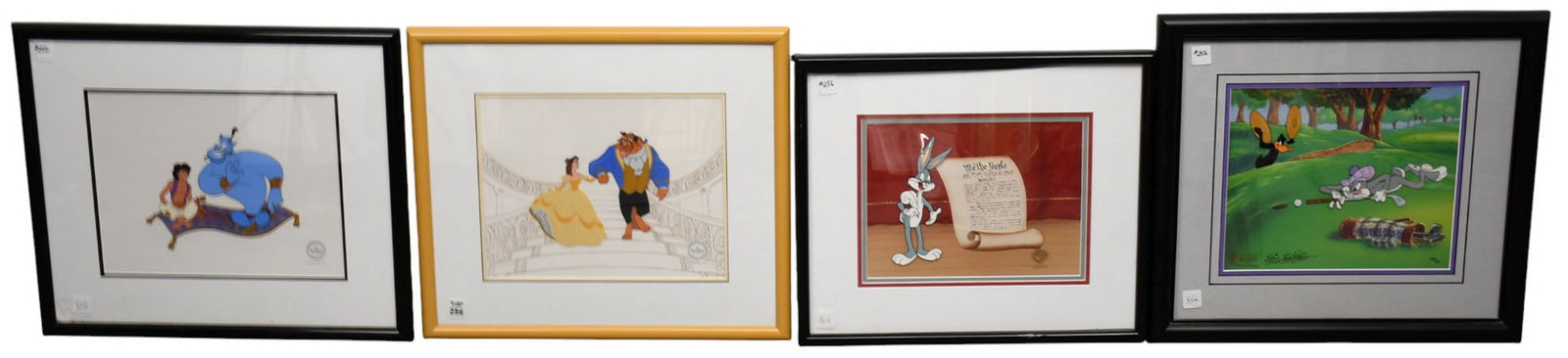 Warner Bros. animation art Production Cell- Bugs Bunny COA on reverse.  Serigraph Cel Wald Disney (1 of 10)