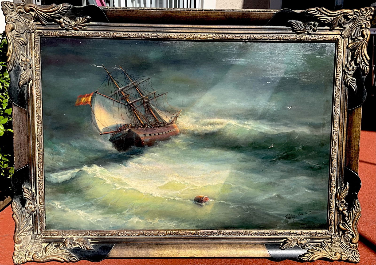 Russian painting Attributed to: Ivan Aivazovsky O/C (1 of 8)