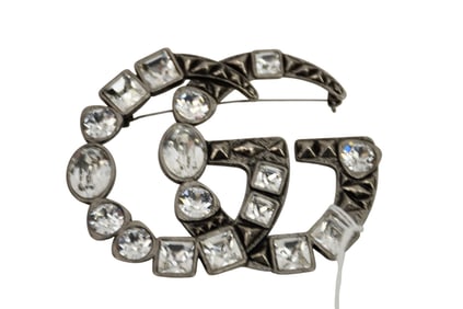 Gucci Made in Italy Brooch, 3" x 2 1/2"