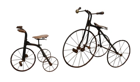 2 Vintage Child's Tricycles (worn rusty tires)