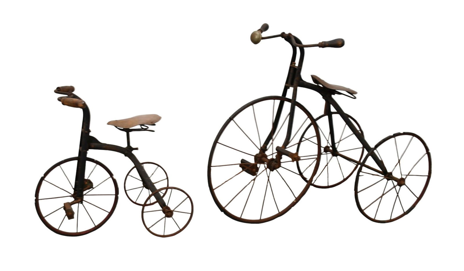 2 Vintage Child's Tricycles (worn rusty tires) (1 of 7)