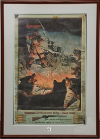 Vintage Remington Poster - Auto Loading Rifle loads itself, big enough and quick enough, Remington