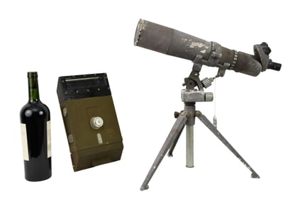 WW2 Era US Tank Periscope & Spotting Scope - Comprising: A) US Army WWII Tank M6 Periscope, dated