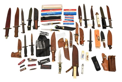 45 Mostly Vintage Assorted Styles & Sizes Knives