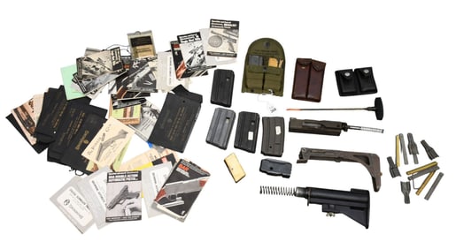 Grouping of Firearms Parts, Magazines, Etc.  - Grouping of various firearms parts. AR-15, M1