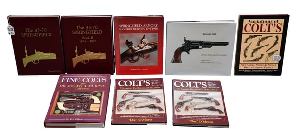 Group of 8 Firearms Books, Colt & Springfield Armory - Eight books on Samuel Colt and Springfield