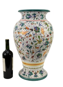 Oversized Italian Ceramic Vase, 20"h x 12"w