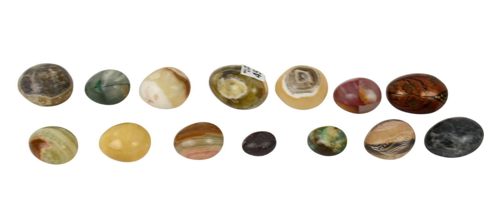 14 Assorted Stone Eggs (one lacquered) (1 of 5)