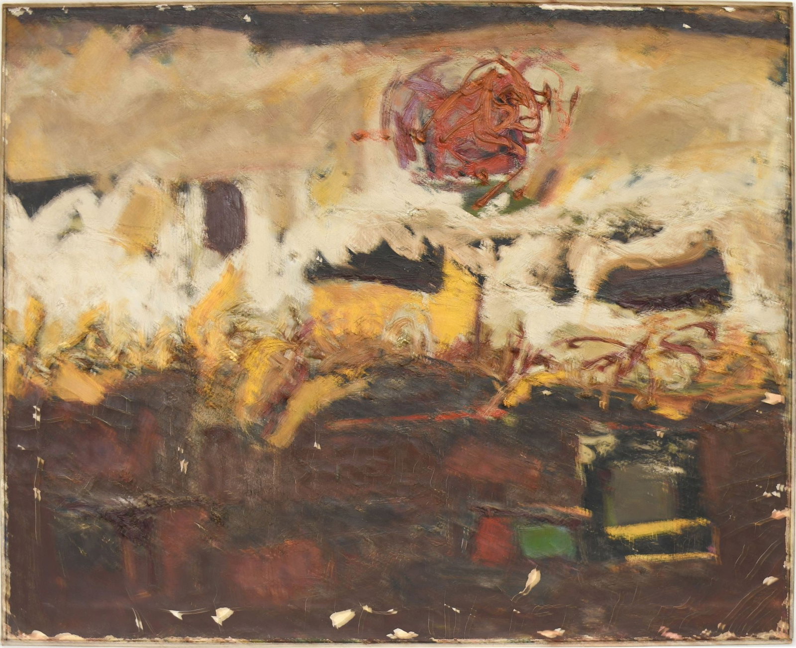 PAINTING  Unknown artist- Untitled Oil on canvas, no visible signature. 30 x 37 (1 of 8)