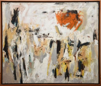 PAINTING - Unknown artist, Oil on canvas No visible marks,  Approx. 36 x 40 in