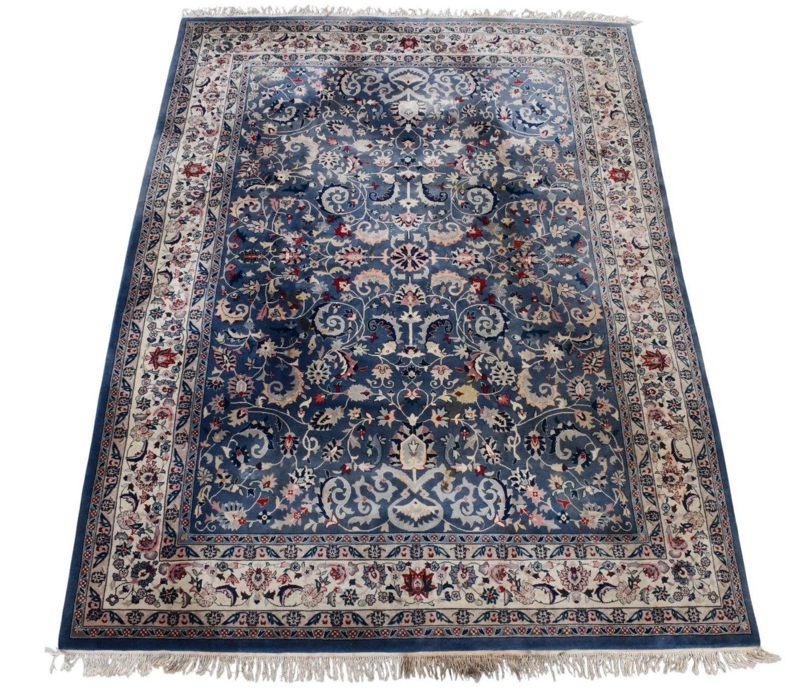 Large Persian Tabriz, 9.0 x 12.0 feet. Needs good cleaning , has some staining. (1 of 6)