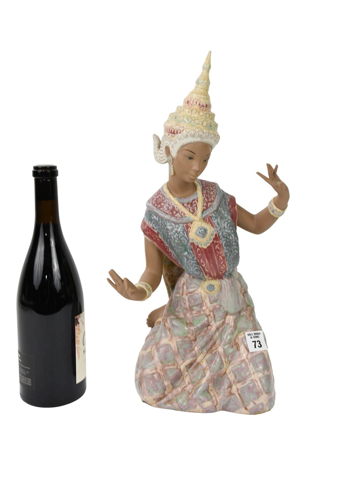 Large Lladro Porcelain Figurine "Thai Dancer"  17" high x 8" wide x 6" deep. Good Condition; No (1 of 6)