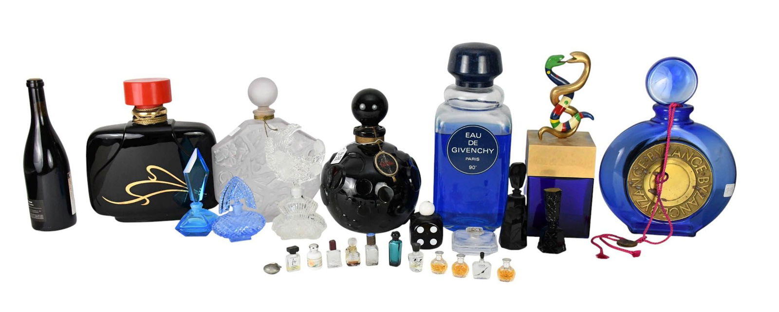 6 Assorted Factice Perfume Bottles, Givenchy, Bob Mackie, Niki de Saint Rolle, Byzence and 2 (1 of 9)