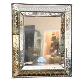 Vintage Rectangular Venetian Mirror, 37"h x 31"w