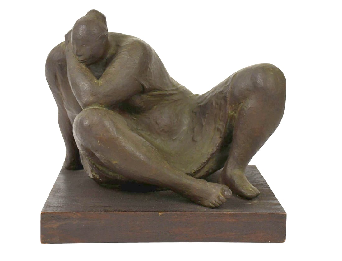 Francisco Zuniga (Mexican, 1912-1998) Bronze- Woman Seated. Signed Zuniga, dated 1966 and numbered (1 of 16)