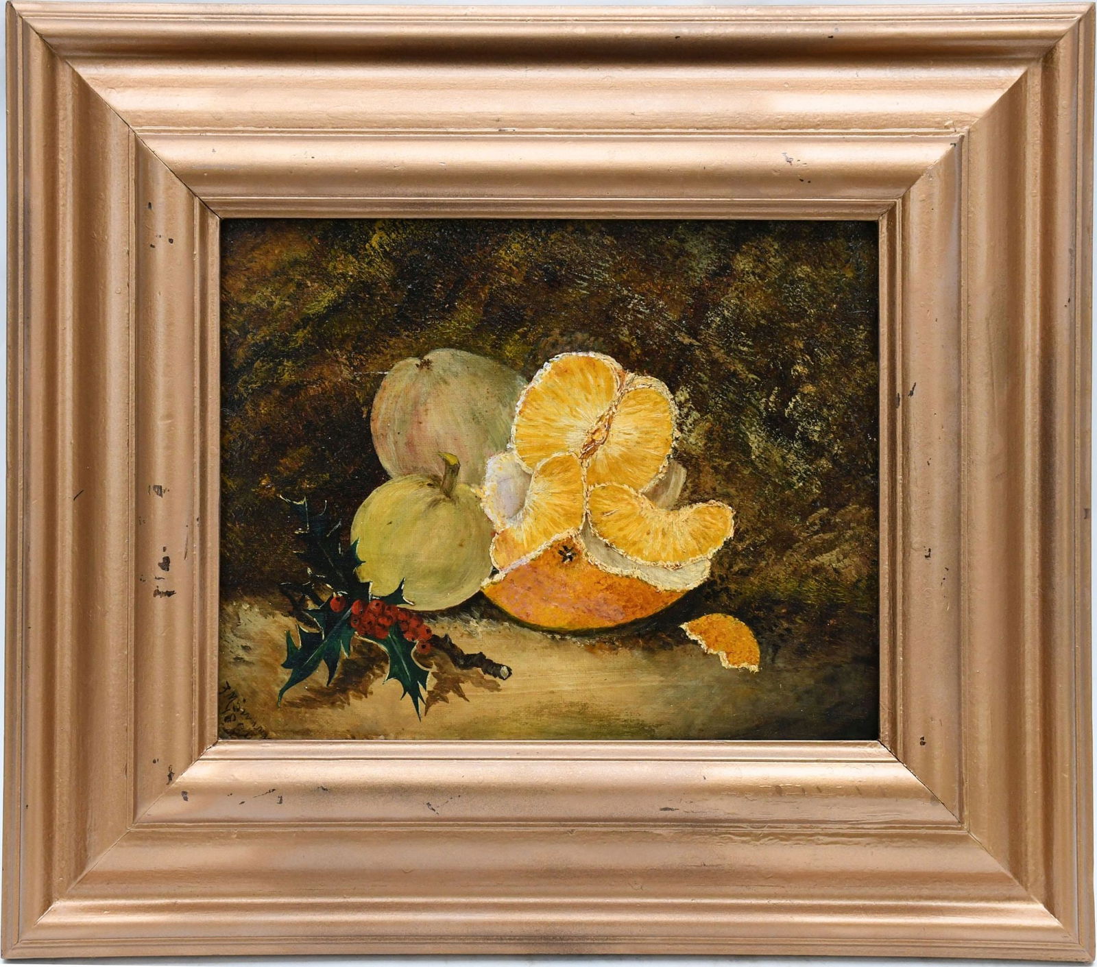 John Macallan Swan (1847-1910) oil on canvas, Still Life Fruit, 8 x 10 inches overall 14 x 16 inches (1 of 5)
