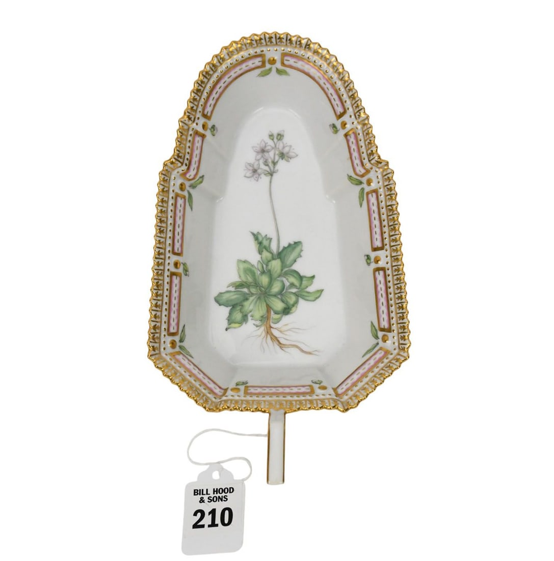 A Royal Copenhagen Flora Danica Handled Dish - Denmark. Royal Copenhagen porcelain sauceboat or (1 of 7)
