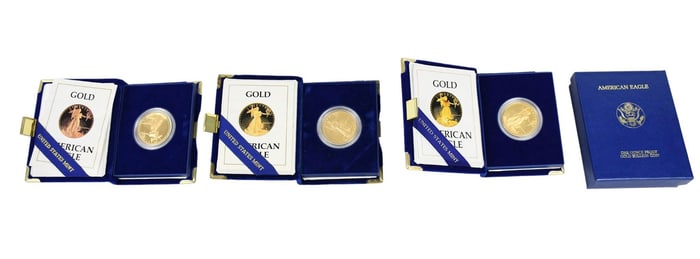(3) 1oz American Gold Coin. The 1 oz Gold American Eagle is the most popular, and one of the most