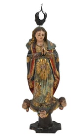 Colonial School, Our Lady of Conception Figure, C. 18th-19th Century - Spanish Colonial School,