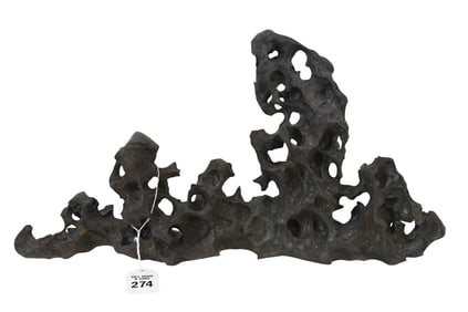 Chinese Porcelain Rock-Form Brush Rest, with Impressed mark on bottom, 8"h x 16" w