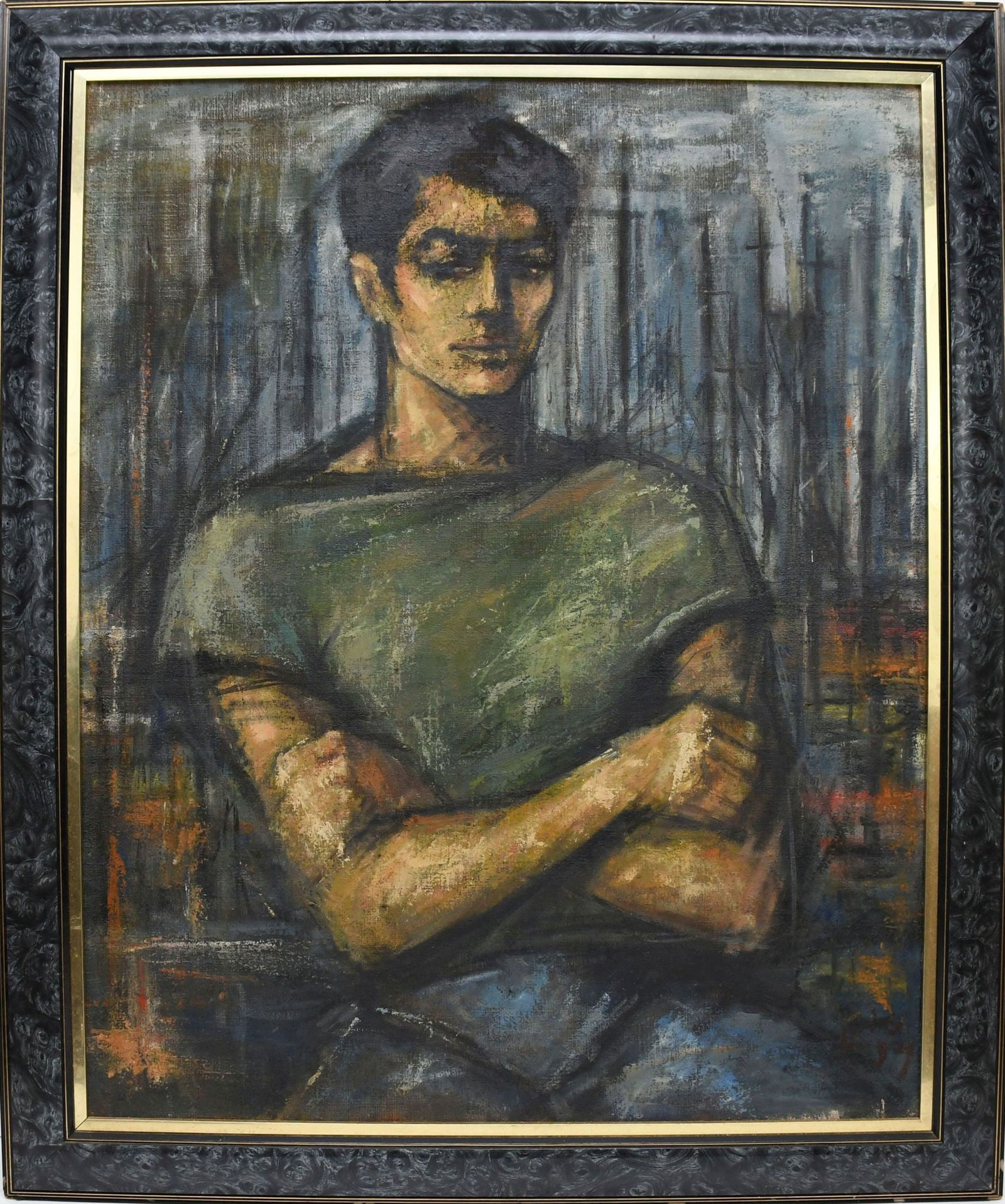 Luis Alvarez-leune Garcon de la Marine, 0/C 31x39 inches. Overall framed size 38 x    46 inches. (1 of 6)