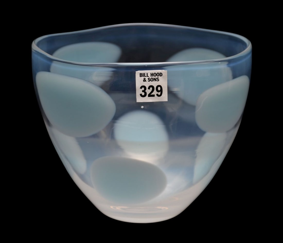 Jeff Zimmerman for Tiffany & Co Art Glass Vase - Jeff Zimmerman (American, b. 1968). Clear and (1 of 3)