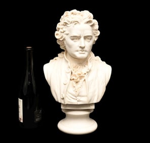 Parian Bust Of Goethe, Robinson & Leadbeater, C. Late 19th Century - English, c. 1890s. A bisque