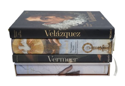Lof of 4 Coffee Table Books Published by Taschen, 1 Michelangelo Complete Works, 2 Vermeer, 3