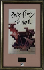 Roger Waters Autograph, Autographed Pink Floyd the wall picture Autograph is Slightly Faded 24" x