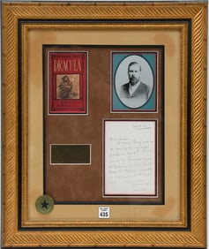 Brom Stoker (1847-1912) Author of Dracula, Original Signed Letter With Disney Worlds Letter Of